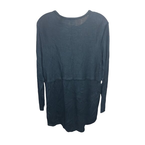 J. Jill Black Scope Neck‎ Long Sleeve Womens Tunic Shirt Size XL - Picture 2 of 4